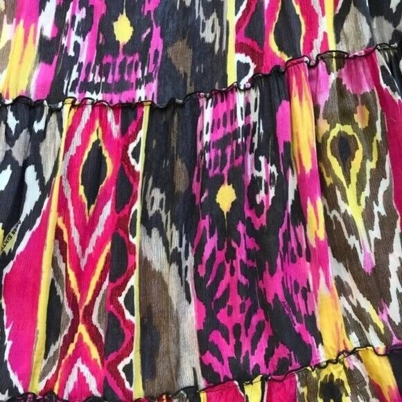 Vintage Miss Sixty Bohemian Tiered Maxi Skirt 28" Small Cottagecore Gypsy Hippie - Picture 12 of 16